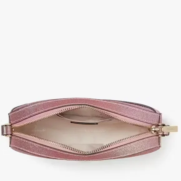 Kate Spade 💥NWT💥 Glimmer Oval Camera Bag Pink Mitten Crossbody Bag. NEW! - Picture 15 of 17